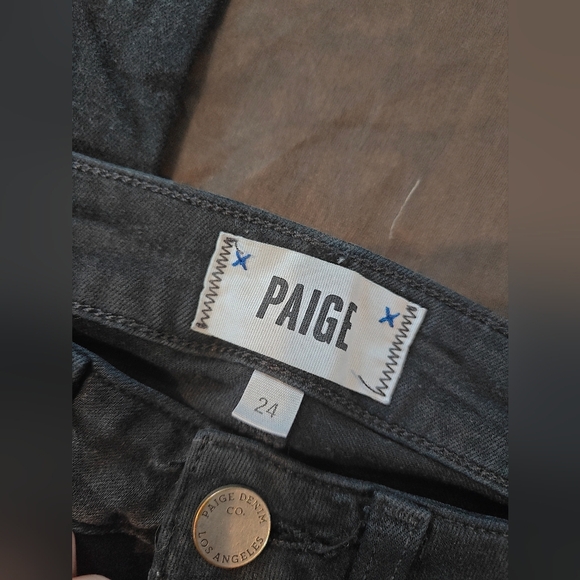 🤍PAIGE Hoxton Ankle Black Skinny Jeans - Picture 3 of 7